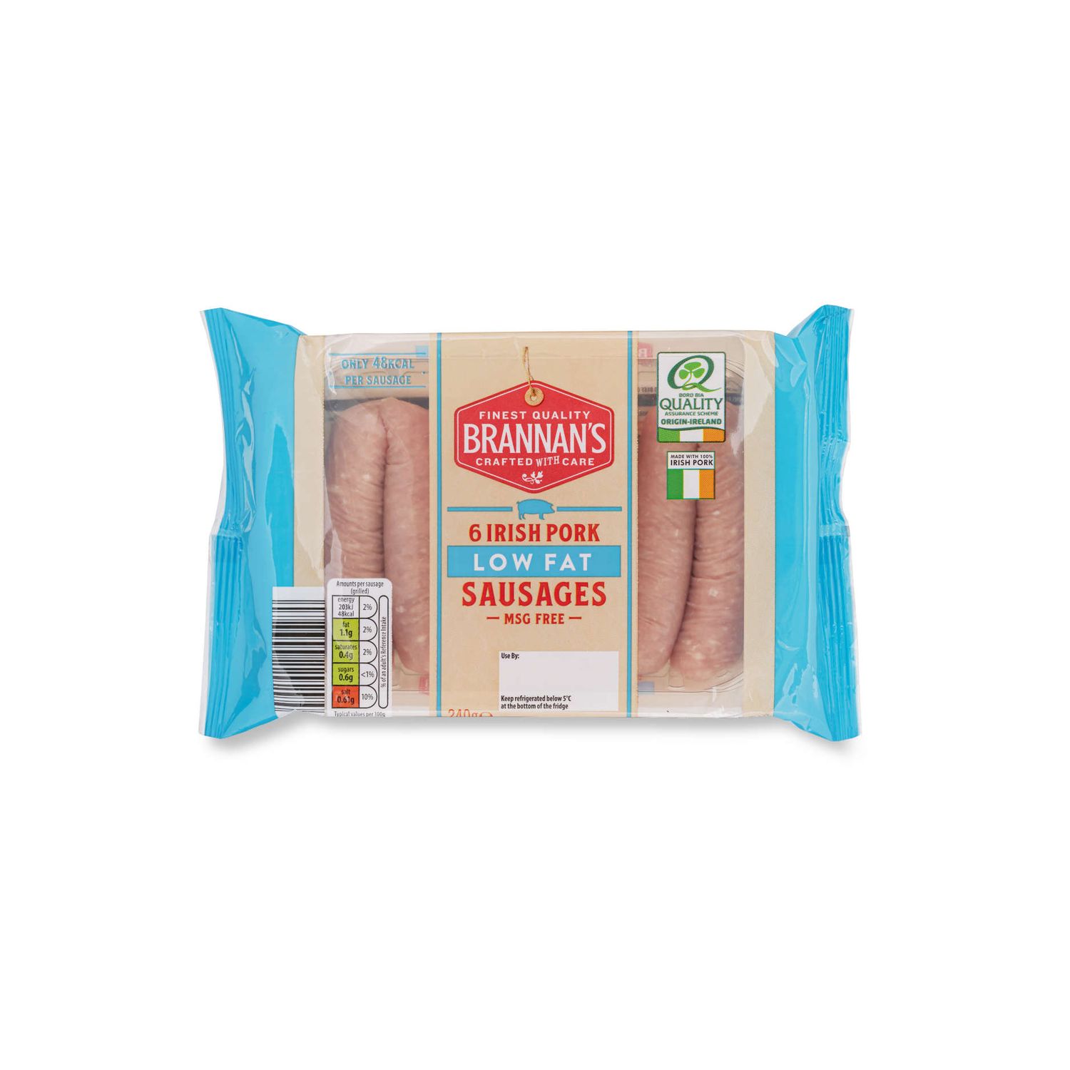 6 Irish Pork Sausages Low Fat Brannans ALDI.IE